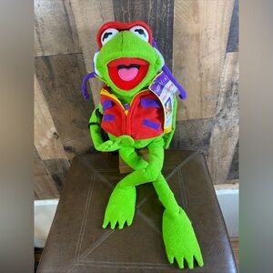Vintage Macy's Exclusive Jim Henson The Muppets Kermit The Frog 24"‎ Plush W/Cam